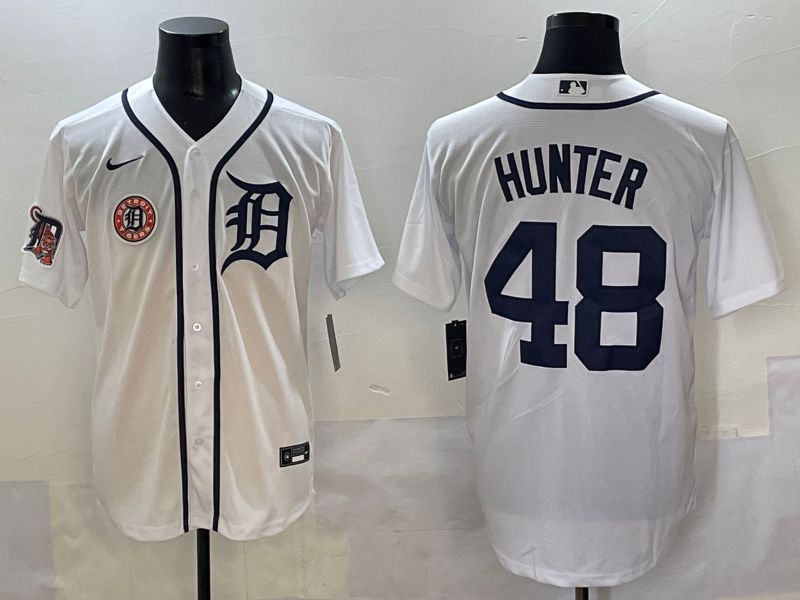 Men 2025 Detroit Tigers #48 Hunter White Game Nike MLB Jersey style 7->detroit tigers->MLB Jersey